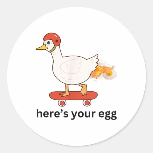 Hier is je ei _1 ronde sticker (Voorkant)