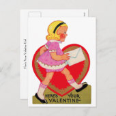 Hier is je Valentijn meisje Feestdagenkaart (Voorkant / Achterkant)