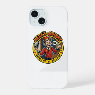 Hier is Johnny - Klassieke Retro Horror Bijl Comic iPhone 15 Case