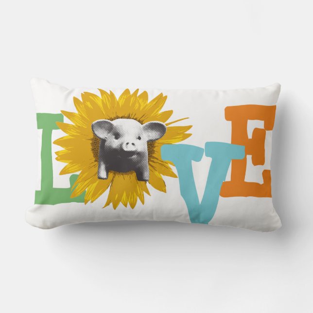 Hier is mijn LOVE van Sunflower Piggy 2Way Kussen (Voorkant)