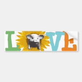 Hier is mijn LOVE van Sunflower Piggy Bumpersticker (Voorkant)