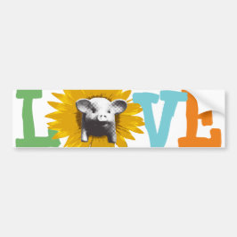 Hier is mijn LOVE van Sunflower Piggy Bumpersticker