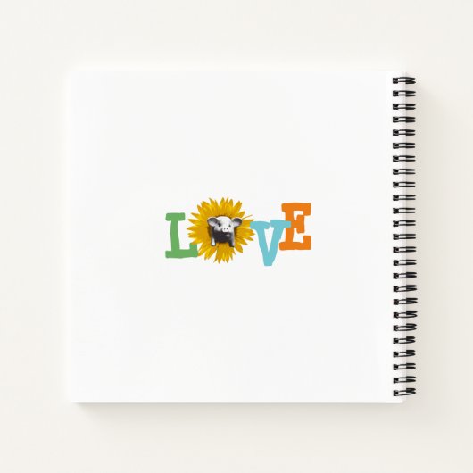 Hier is mijn LOVE van Sunflower Piggy Notitieboek (Achterkant)