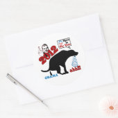 Hier is mijn stem ronde sticker (Envelop)