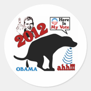 Hier is mijn stem ronde sticker