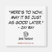 Hier is nu bier donderdag magneet (Voorkant)