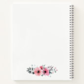 Hier is om sterke vrouwen citeren roze bloemen notitieboek (Achterkant)