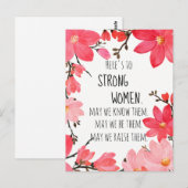 Hier is om sterke vrouwen Waterverf Floral Clemati Briefkaart (Voorkant / Achterkant)