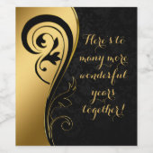 Hier is to More Wonderful Years Wedding Jubileum Wijn Etiket (Enkel label)