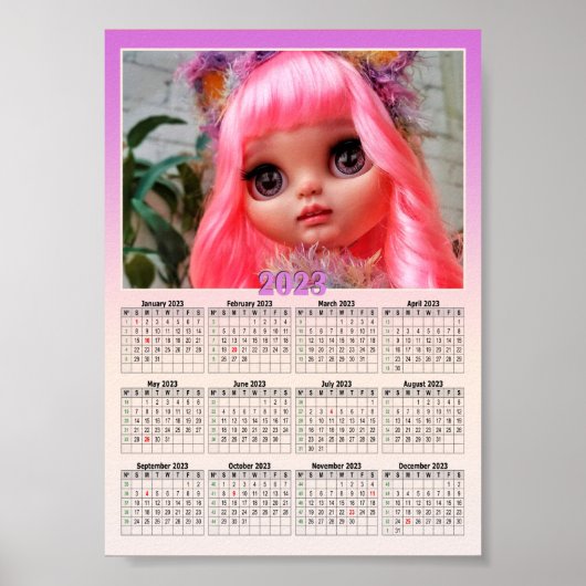 Hier is uw fotokalender 2023 poster (Voorkant)