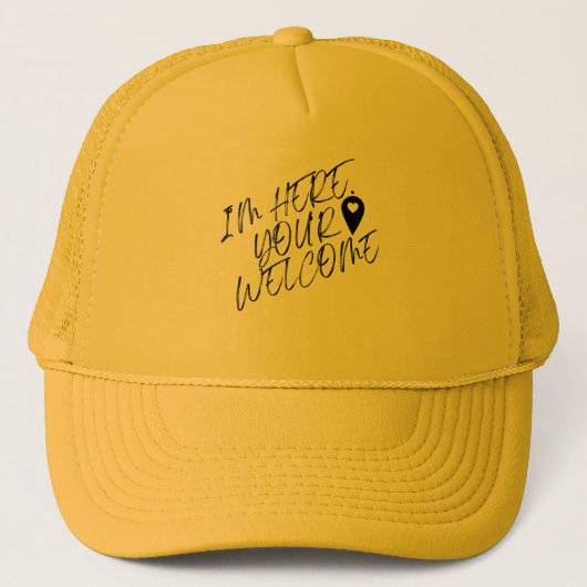 Hier is uw welkom trucker pet (Voorkant)
