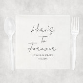 Hier is voor altijd het Manuscript Elegant Wedding Servet