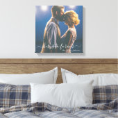 Hier is voor altijd Mr Mrs Wedding Foto. Canvas Afdruk (Insitu (Slaapkamer))