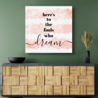 Hier is voor Fools Who Dream Pink Stripes Bold Typ