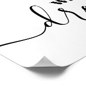 Hier is voor Fools Who Dream Typography Wit Zwart Poster (Hoek)