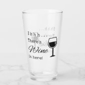 Hier is wijn. glas (Achterkant)
