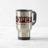 (Hier Jouw naam invoegen) State Trooper Travel Mug Reisbeker (Voorkant rechts)