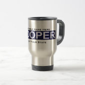 (Hier Jouw naam invoegen) State Trooper Travel Mug Reisbeker (Voorkant rechts)