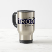 (Hier Jouw naam invoegen) State Trooper Travel Mug Reisbeker (Voorkant links)