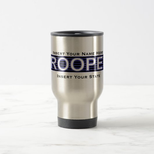 (Hier Jouw naam invoegen) State Trooper Travel Mug Reisbeker (Center)