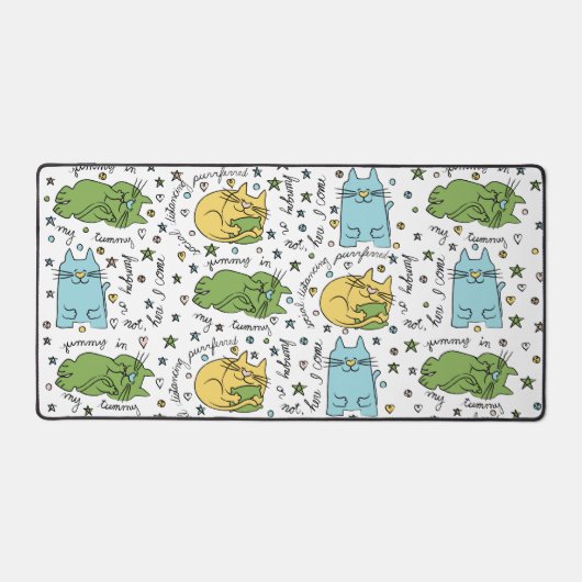 Hier Kat Kat Desk Mat (Voorkant)