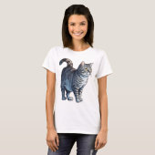 Hier Kat, Kat! Iedereen houdt van een Tabby Cat. T-shirt (Voorkant volledig)