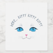 Hier Kat Wijn Etiket (Enkel label)