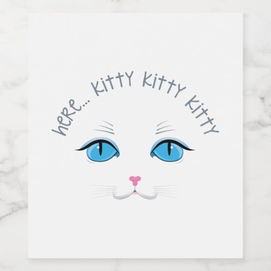 Hier Kat Wijn Etiket (Enkel label)