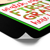 HIER KIJK IK EEN EERSTE GRADE UIT. POSTER (Hoek)