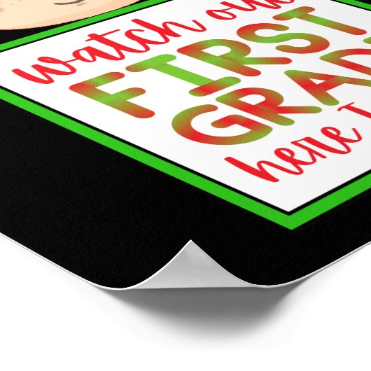 HIER KIJK IK EEN EERSTE GRADE UIT. POSTER (Hoek)