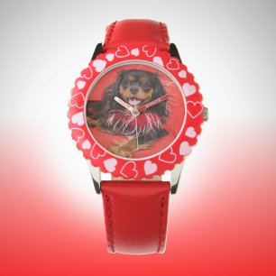 Hier kijk ik naar! Cavalier King Charles-horloge Horloge