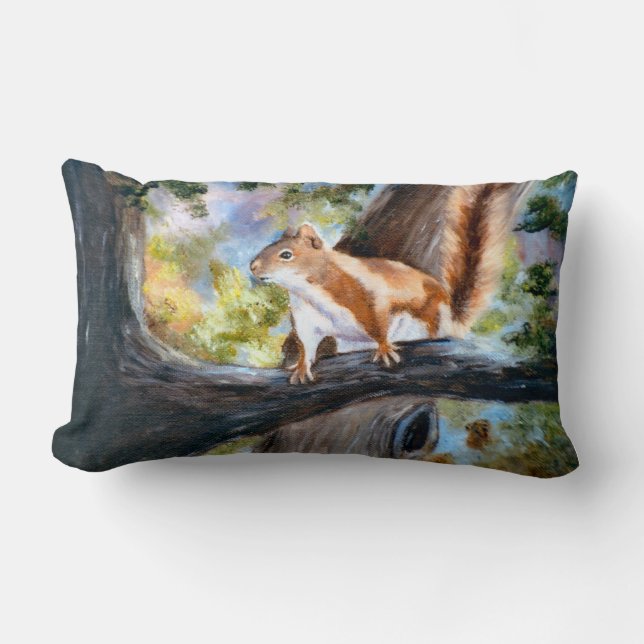 Hier kijk je naar de eekhoorn-piloot kussen (Voorkant)