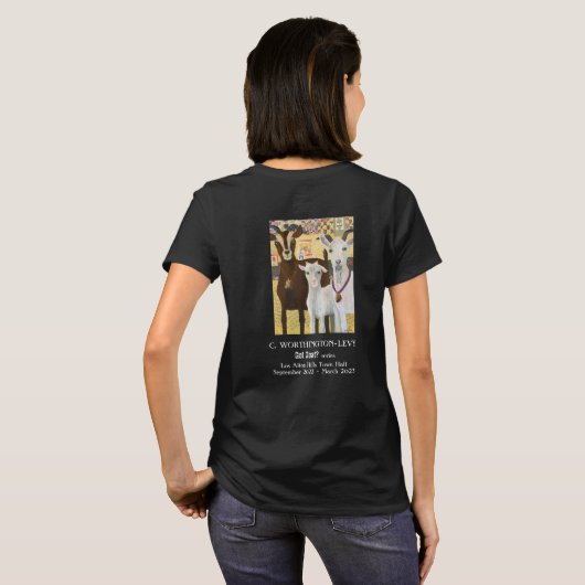"Hier kijk je naar je kind" Geit T-Shirt (Achterkant volledig)