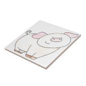 Hier kijk je naar PigOut van Serena Bowman Tegeltje (Zijkant)