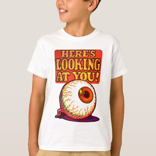 Hier kijk je naar, Spooky Eyeball T-Shirt (Voorkant)