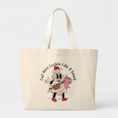 Hier kijken als een snack - Christmas Tree Cake Grote Tote Bag (Voorkant)