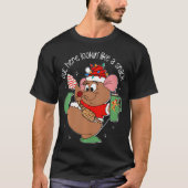 Hier kijken als een snack grappige muis kerst t-shirt (Voorkant)