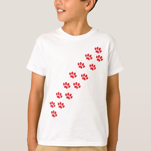 Hier Kitty Cat Paws T-shirt (Voorkant)