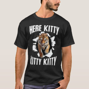 Hier Kitty Kitty Kitty Grote Kattenliefhebber Spri T-shirt