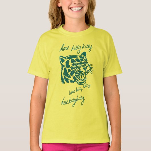 Hier Kitty Kitty T-shirt (Voorkant)