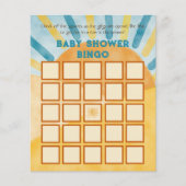 Hier kom je blauw Ray Sunshine Baby shower Bingo G (Voorkant)