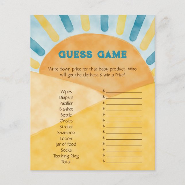 Hier komen Blue Ray Sunshine Baby shower Guess spe (Voorkant)