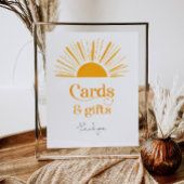 Hier komen de Kaarten en geschenken van de zon Poster