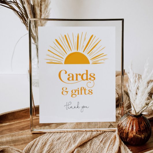 Hier komen de Kaarten en geschenken van de zon Poster