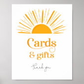 Hier komen de Kaarten en geschenken van de zon Poster (Voorkant)
