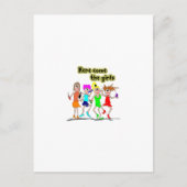 Hier komen de meisjes briefkaart (Voorkant)