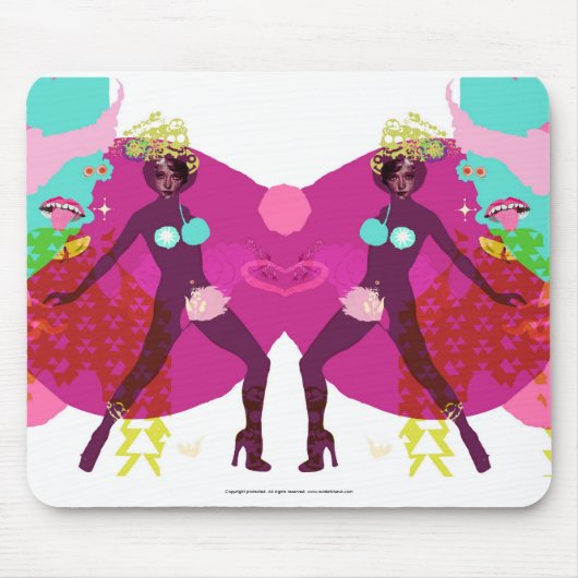 Hier komen de meisjes muismat (Voorkant)