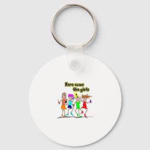 Hier komen de meisjes sleutelhanger