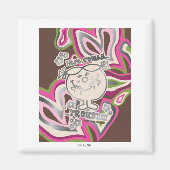 Hier komen de problemen | Neon achtergrond Magneet (Voorkant)