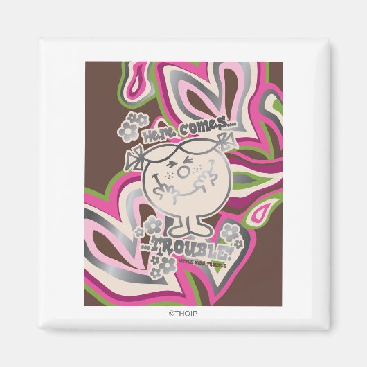 Hier komen de problemen | Neon achtergrond Magneet (Voorkant)